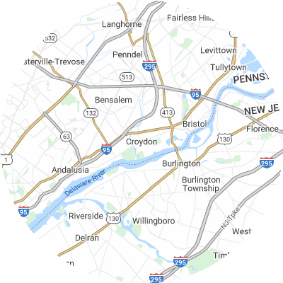 Best lawn care companies in Croydon, PA map