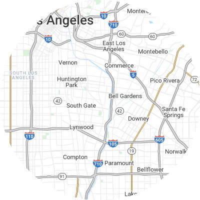 Best window replacement companies in Cudahy, CA map