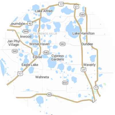 Best moving companies in Cypress Gardens, FL map