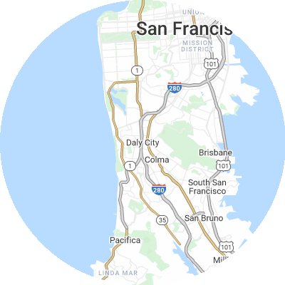 Best Electricians in Daly City, CA map