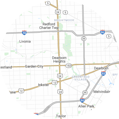 Best lawn companies in Dearborn Heights, MI map