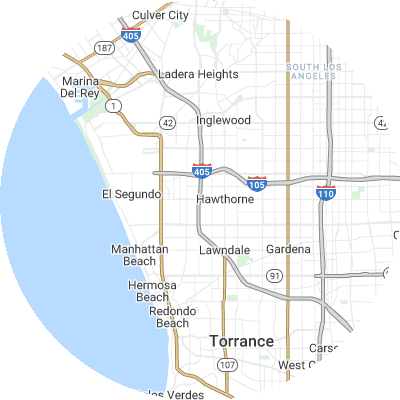 Best plumbers in Del Aire, CA map