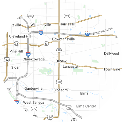 Best moving companies in Depew, NY map