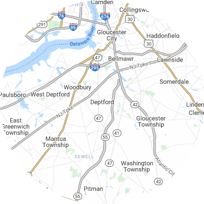 Best lawn care companies in Deptford, NJ map