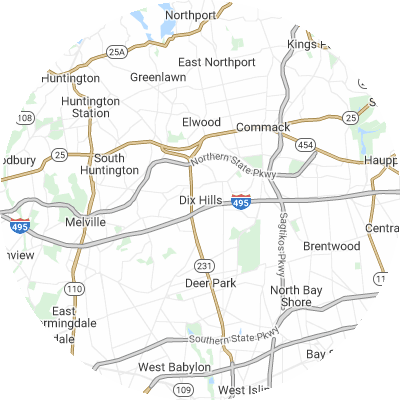 Best gutter cleaners in Dix Hills, NY map