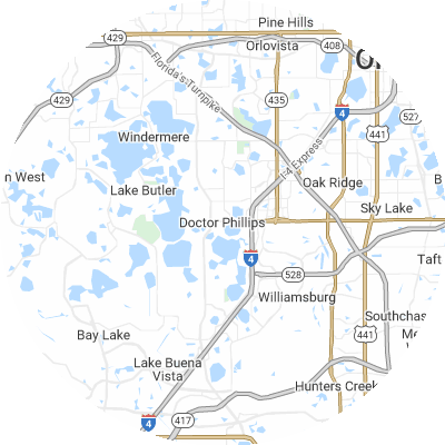 Best lawn care companies in Doctor Phillips, FL map