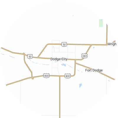 Best concrete companies in Dodge City, KS map