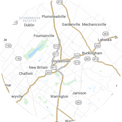 Best pest control companies in Doylestown, PA map