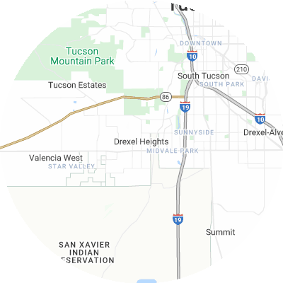 Best pest control companies in Drexel Heights, AZ map