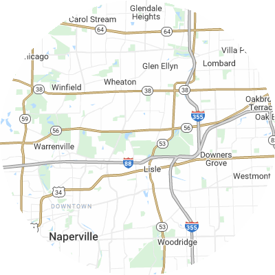 Best gutter cleaners in Du Page, IL map
