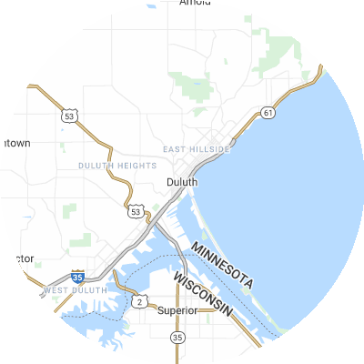 Best moving companies in Duluth, MN map