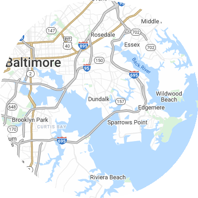 Best lawn care companies in Dundalk, MD map