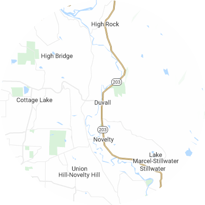 Best gutter cleaners in Duvall, WA map