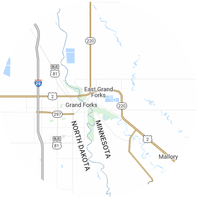 Best pest control companies in East Grand Forks, MN map