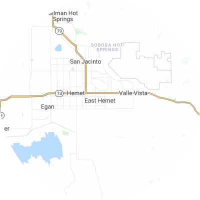 Best pest companies in East Hemet, CA map