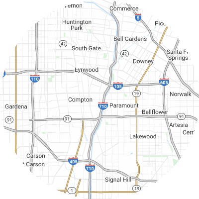 Best concrete companies in East Rancho Dominguez, CA map