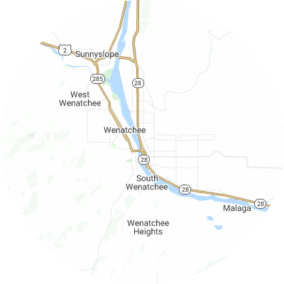 Best window replacement companies in East Wenatchee, WA map
