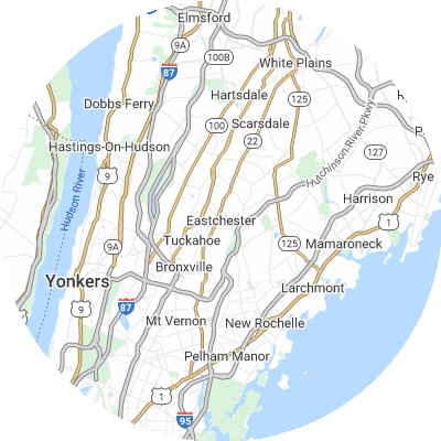 Best plumbers in Eastchester, NY map