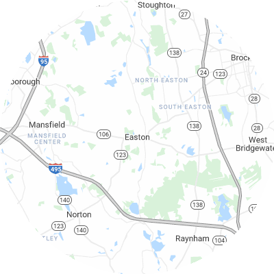Best pest control companies in Easton, MA map