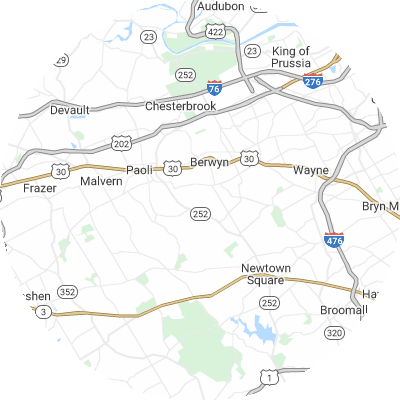 Best concrete companies in Easttown, PA map