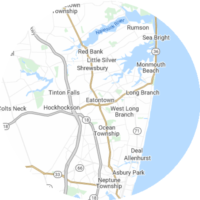 Best roofing companies in Eatontown, NJ map