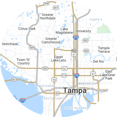 Best tree removal companies in Egypt Lake-Leto, FL map