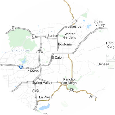 Best pest companies in El Cajon, CA map