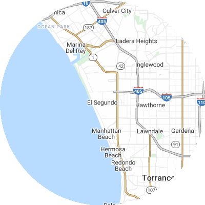 Best window replacement companies in El Segundo, CA map