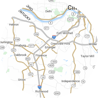 Best roofers in Elsmere, KY map