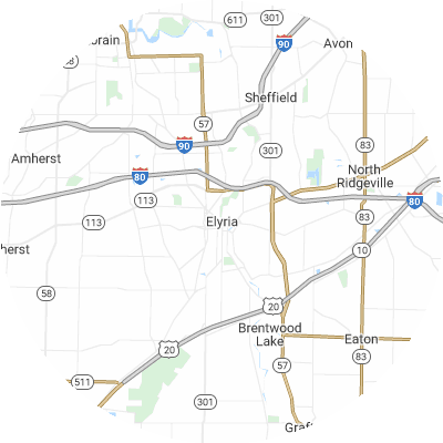 Best pest control companies in Elyria, OH map