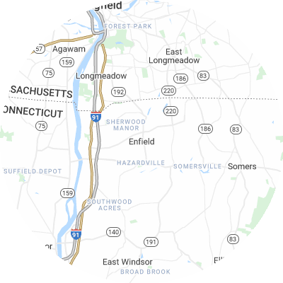 Best moving companies in Enfield, CT map