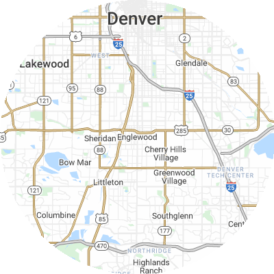 Best moving companies in Englewood, CO map