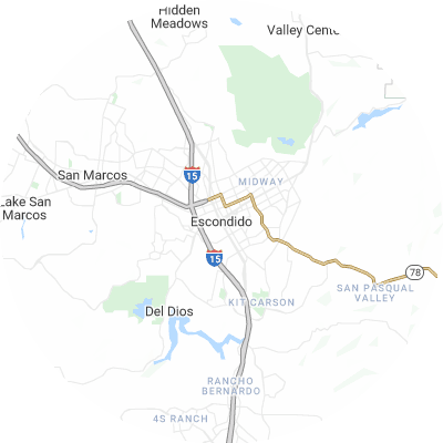 Best window companies in Escondido, CA map