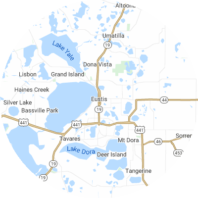 Best pest control companies in Eustis, FL map
