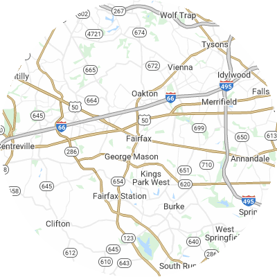 Best moving companies in Fairfax, VA map