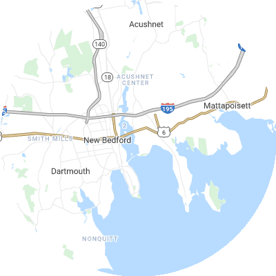 Best moving companies in Fairhaven, MA map