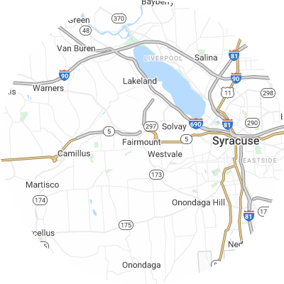 Best pest control companies in Fairmount, NY map