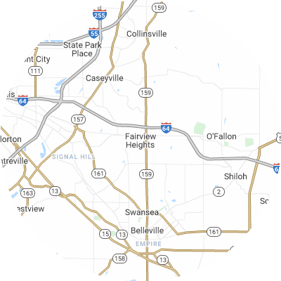 Best moving companies in Fairview Heights, IL map