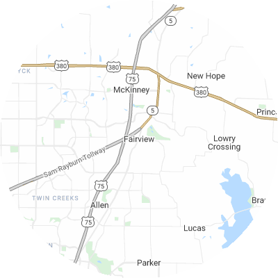 Best lawn care companies in Fairview, TX map