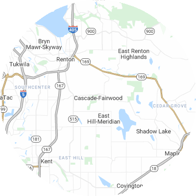 Best moving companies in Fairwood, WA map