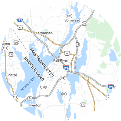 Best pest control companies in Fall River, MA map
