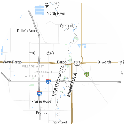 Best moving companies in Fargo, ND map