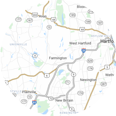 Best window replacement companies in Farmington, CT map