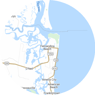 Best roofing companies in Fernandina Beach, FL map