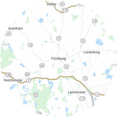 Best lawn care companies in Fitchburg, MA map