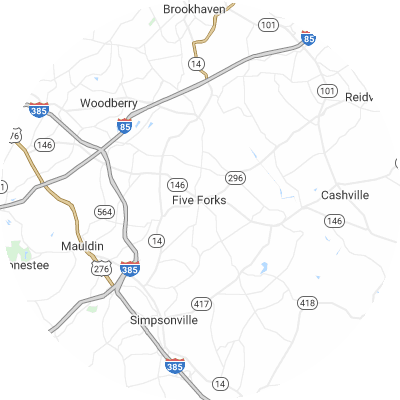 Best HVAC Companies in Five Forks, SC map