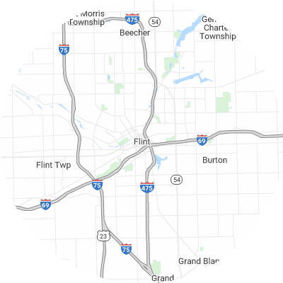 Best moving companies in Flint, MI map