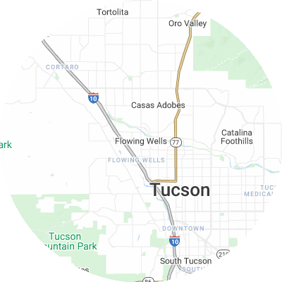 Best moving companies in Flowing Wells, AZ map