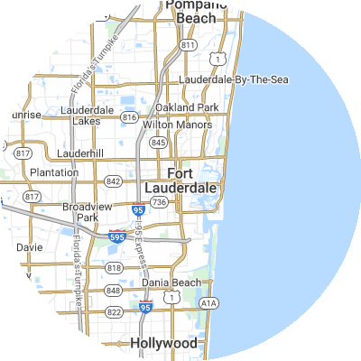 Best moving companies in Fort Lauderdale, FL map