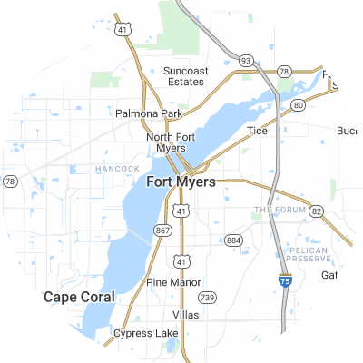 Best lawn care companies in Fort Myers, FL map